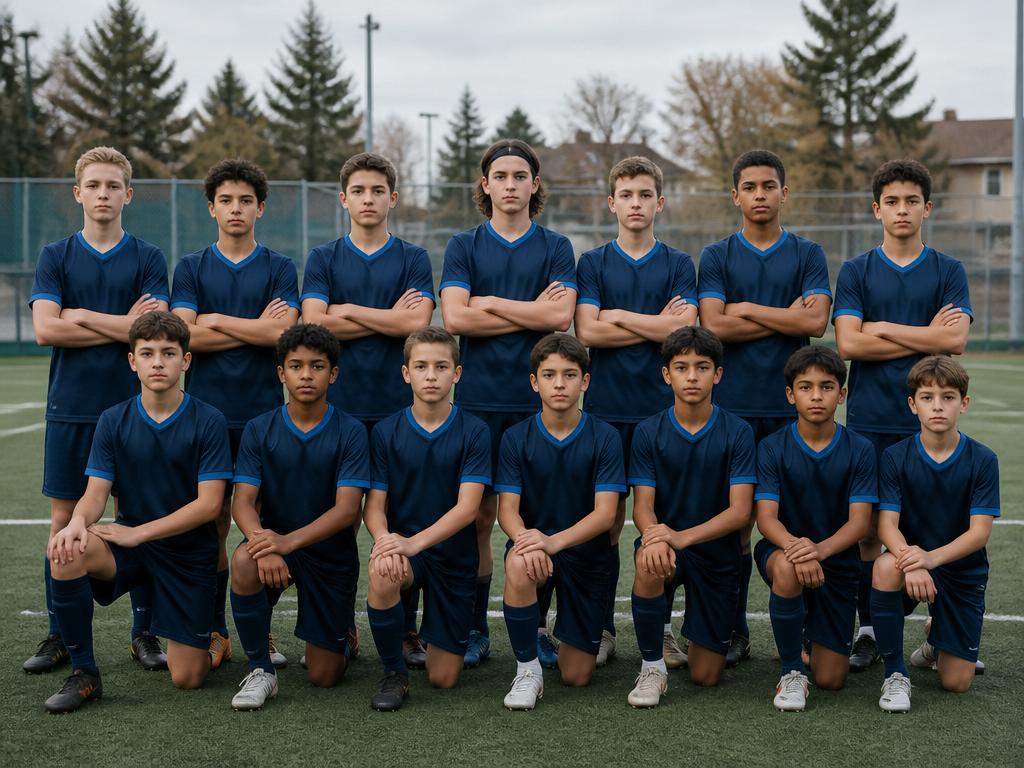 West Island FC Academy team squad lineup on the pitch